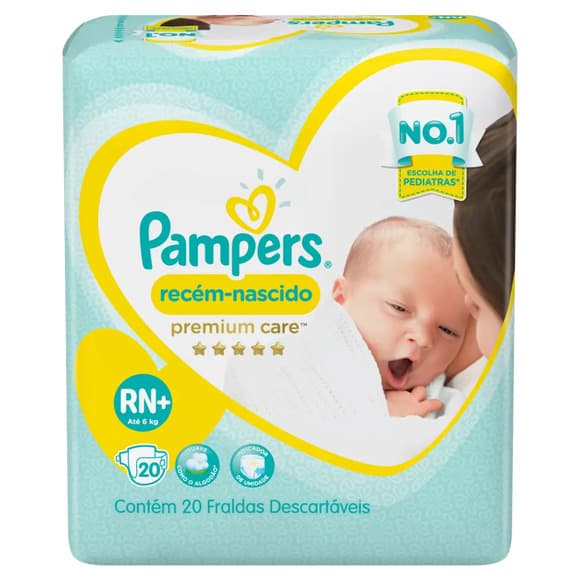 FR PAMPERS RESCEM NA RN C/20 PREMIUM CARE