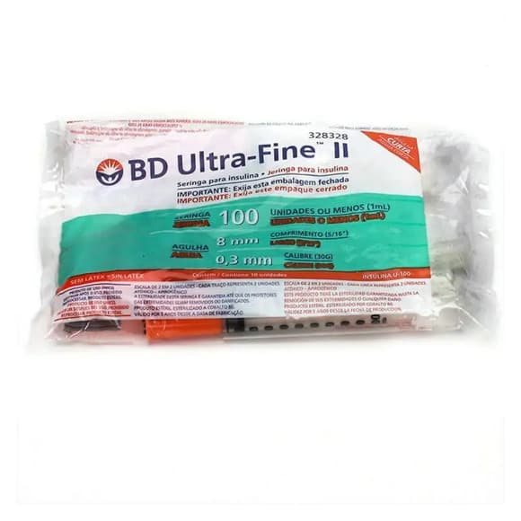 SERINGA UNIQMED  INS.100UI AG. 12,7  CURTA C/10