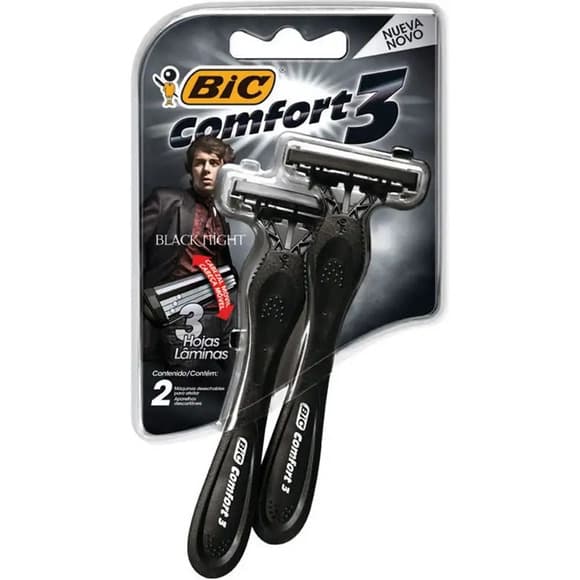 AP BARB BIC COMFORT3 BLACK NIGHT 2UN