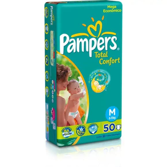FR PAMPERS M 44+6 MEGA ECONOMICA