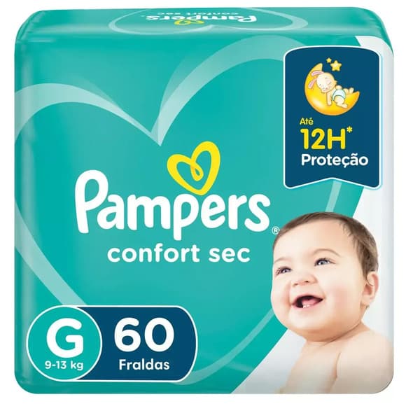 FR PAMPERS CONF SEC G C/60UN BAG