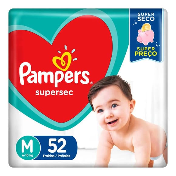 FR PAMPERS SUPER SEC M C/52 MEGA