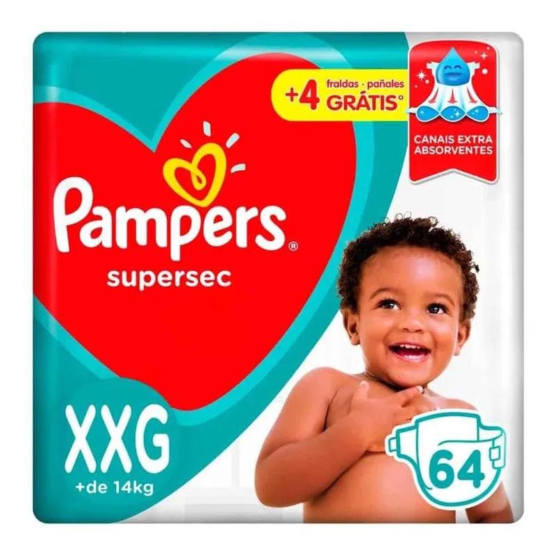 FR PAMPERS SUPERSEC JUMBO XXG C/64