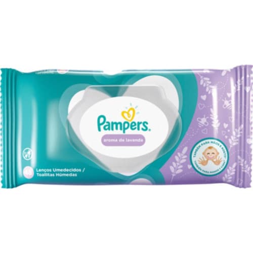 TOALHA UMED PAMPERS C/48UN LAVANDA