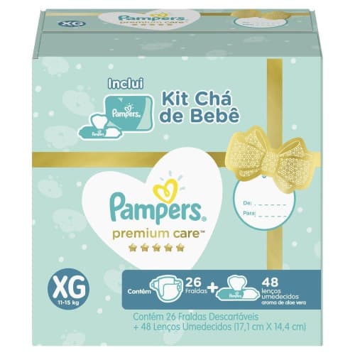 KIT CHA DE BEBE PAMPERS 26+48