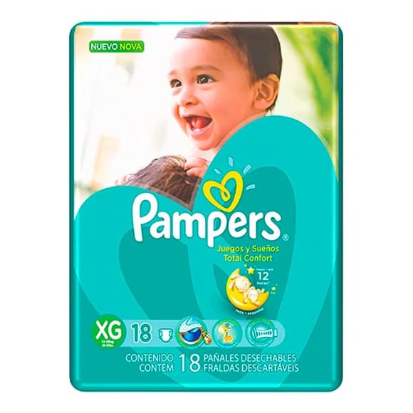 FR PAMPERS ECON TOTAL CONFORT XG 18