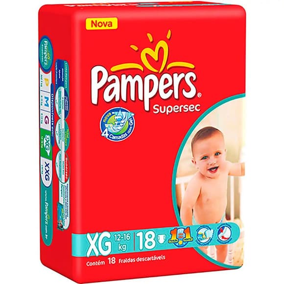 FR PAMPERS SUPERSEC (XG) C/18UN