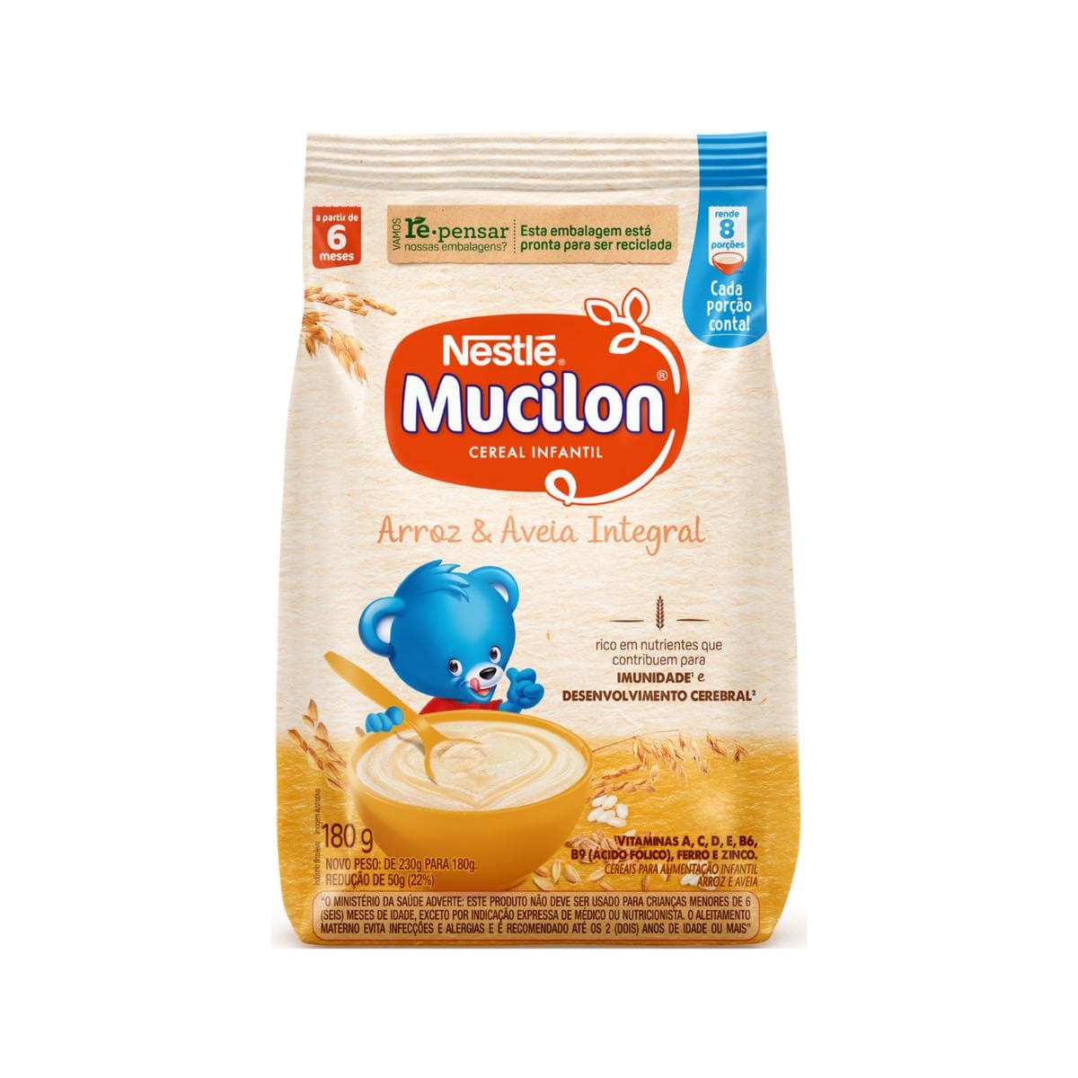 MUCILON MULTI ARROZ AVEIA INT 180G