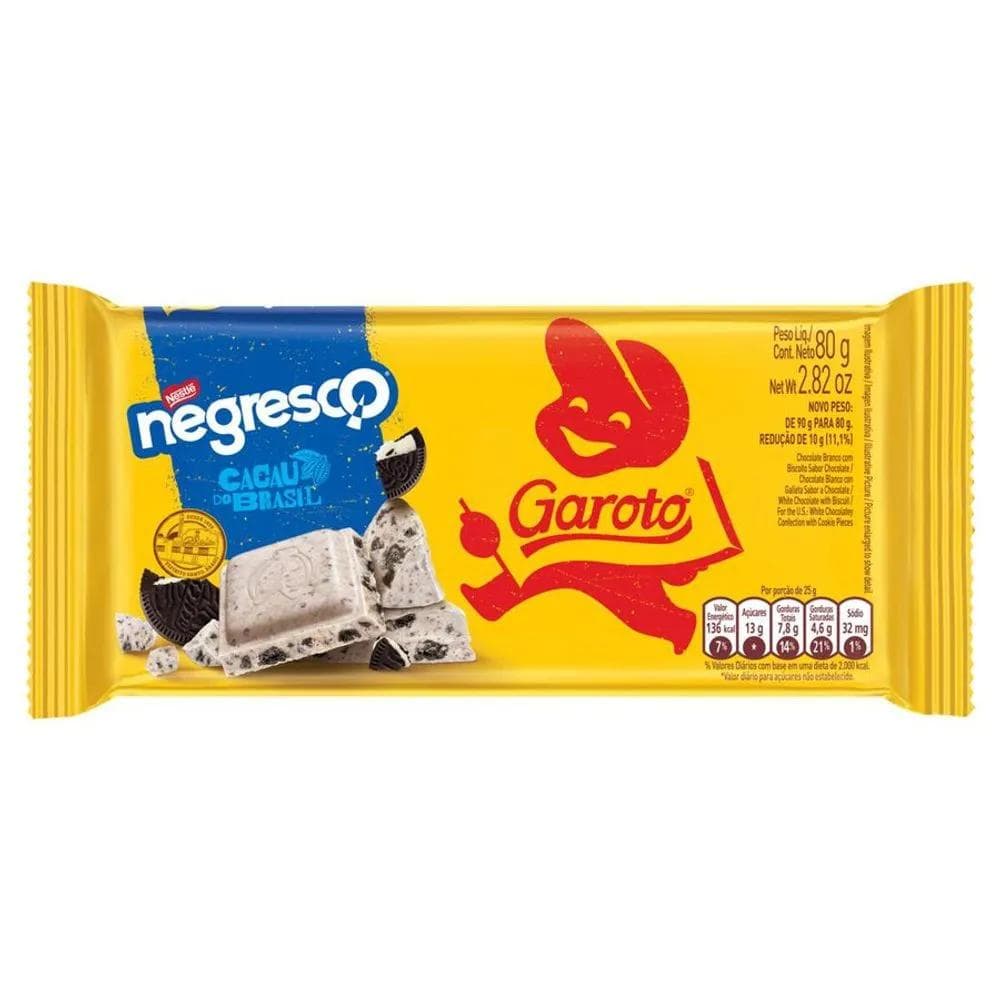 GAROTO TABLETE CHOCO BISC 80G