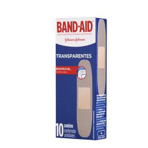 CURATIVO BAND-AID TRANSPARENTE C/10UN