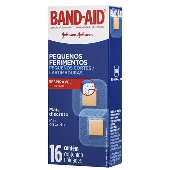 CURATIVO BAND-AID PEQ.FERIMENTO C/16UN