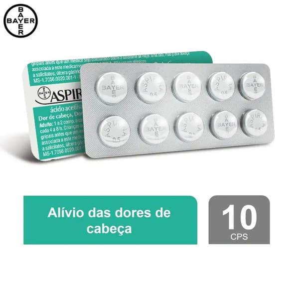 ASPIRINA 500MG ADU 10BLX10CP