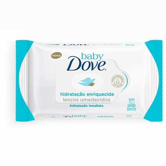 LENCO UMED DOVE BABY 50 UNIDADES