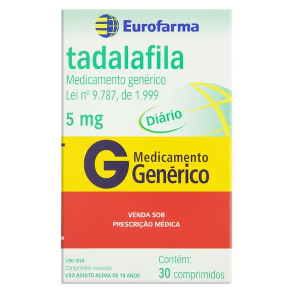 TADALAFILA(GEN) 5MG CX 30 COMP