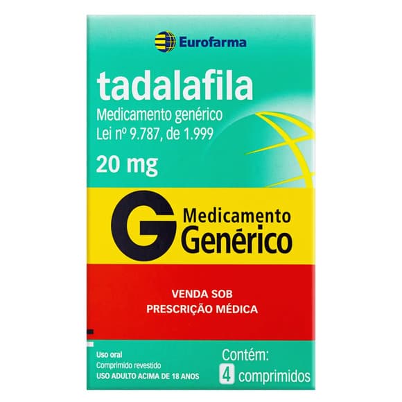 TADALAFILA(GEN) 20MG CX 4 CP