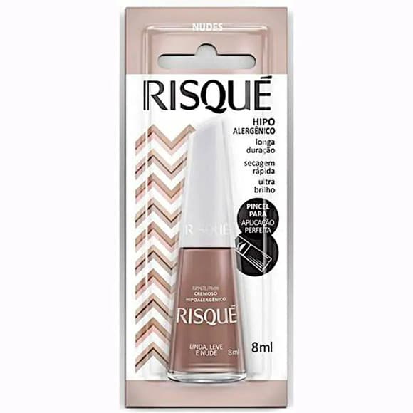 ESMALTE RISQUE CREM  LINDA LEVE NUDE BL 8