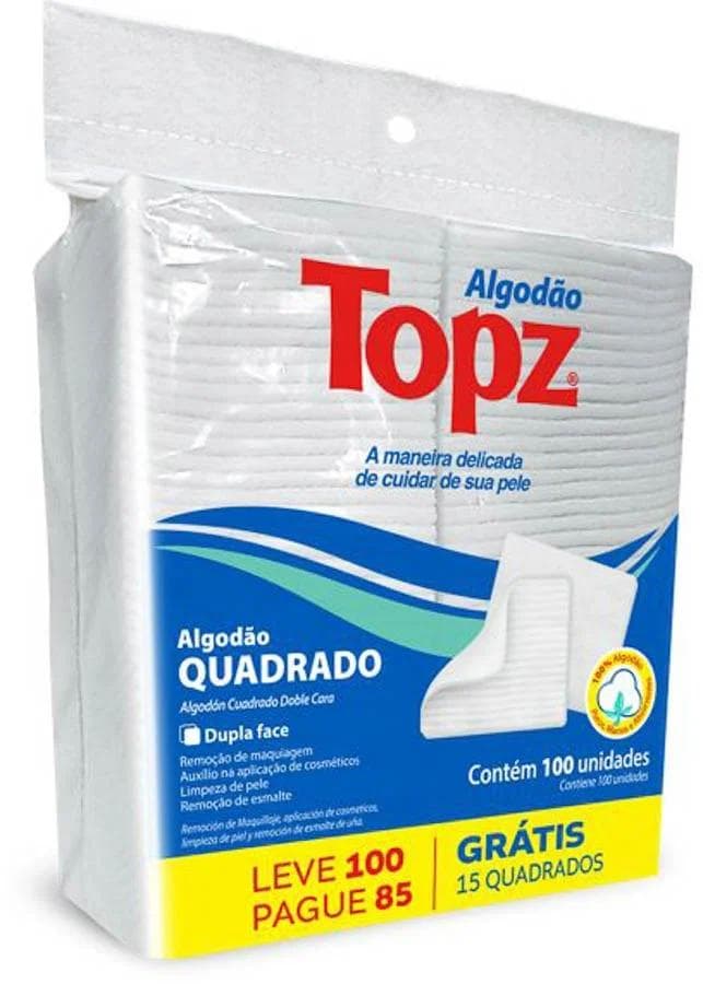 ALGODAO QUADRADO TOPZ 100UNI