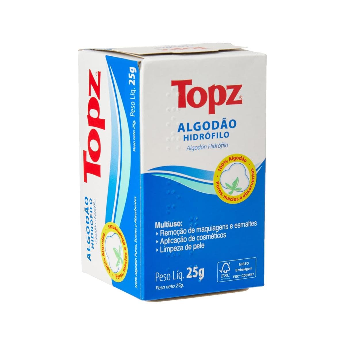 ALGODAO TOPZ HIDROFILO 25GR