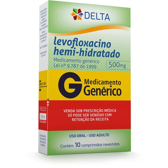 LEVOFLOXACINO(GEN) 500MG 10 COMP
