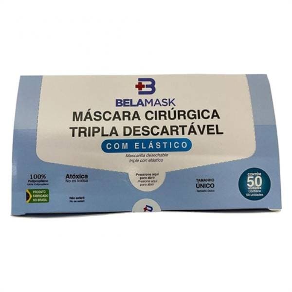 MASCARA DESC TRIPLA BRANCA C/50 UNI ELAS