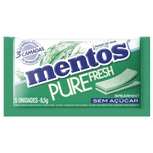 CHICLETE MENTOS PURE FRESH MENT 8,5G