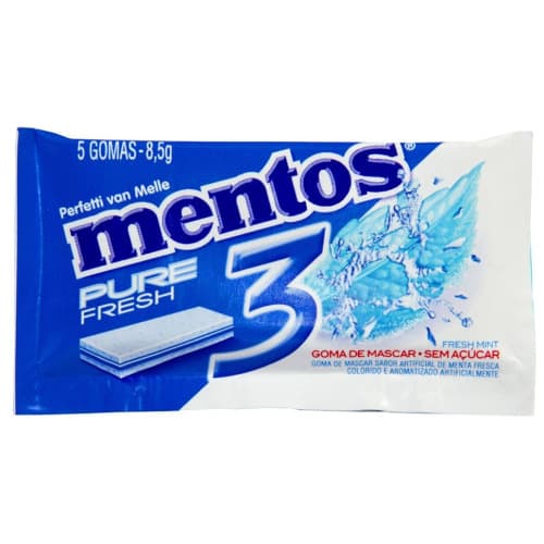 CHICLETE MENTOS PURE FRESH 8,5G