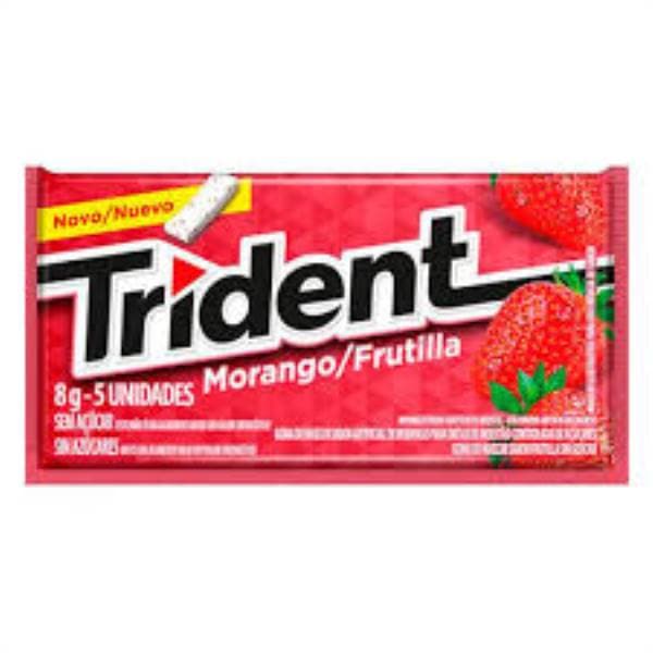 CHICLETE TRIDENT MORANGO C/5 UN