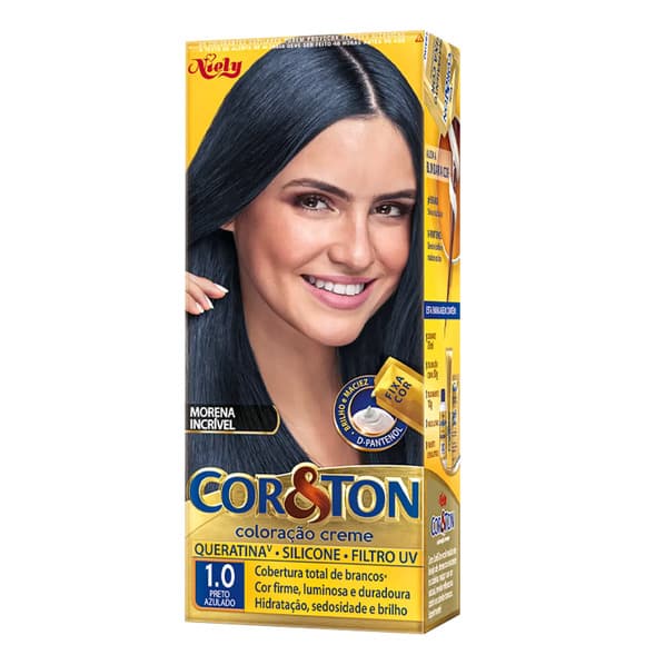 TINT COR TON 1.0 PRETO AZULADO