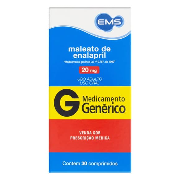 MALEATO ENALAPR GEN)20MG 30COMP