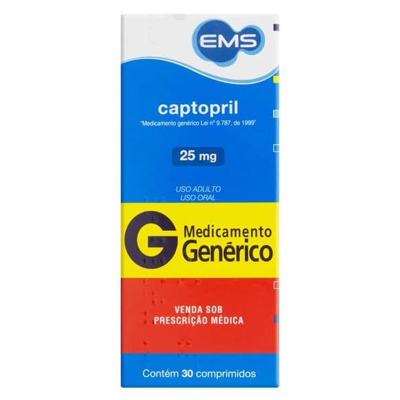 CAPTOPRIL(GEN) 25MG CX/30CPR