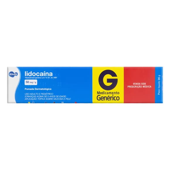 LIDOCAINA(GEN) 50MG POM  25G