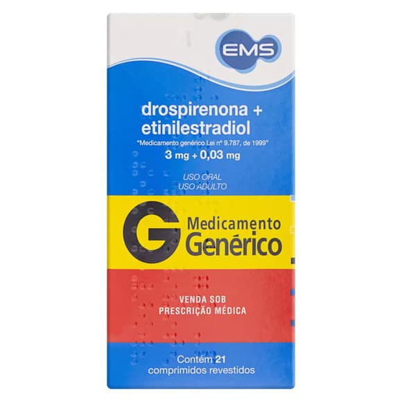 DROSPIRENONA+ET G)3+0,03MG 21CP