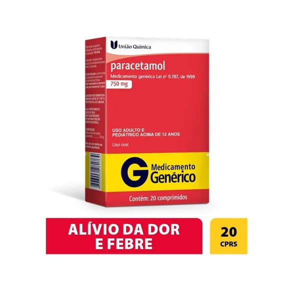 PARACETAMOL(GEN 750MG CX/20CPR