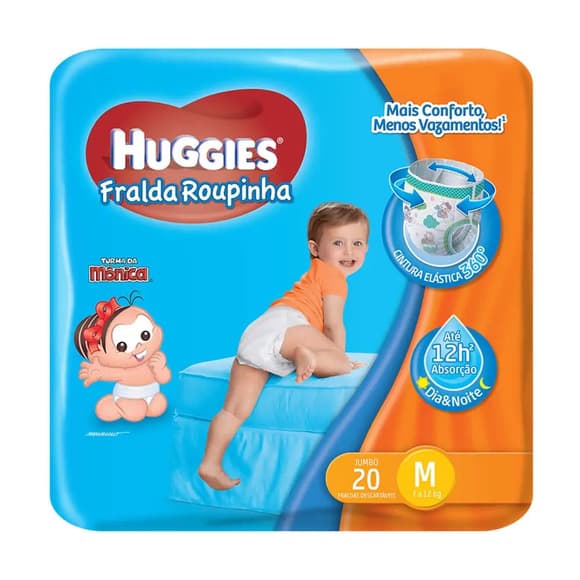 FR HUGGIES VEST FACIL JUMBO M C/20