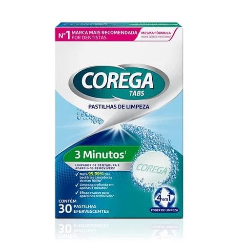 COREGA TABS LIMP 3 MIN C/6 PASTILHAS