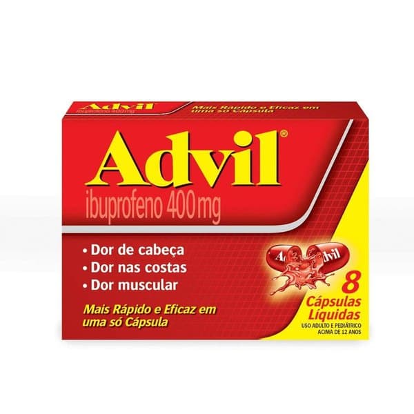ADVIL NAC 400MG CX 8 CAP
