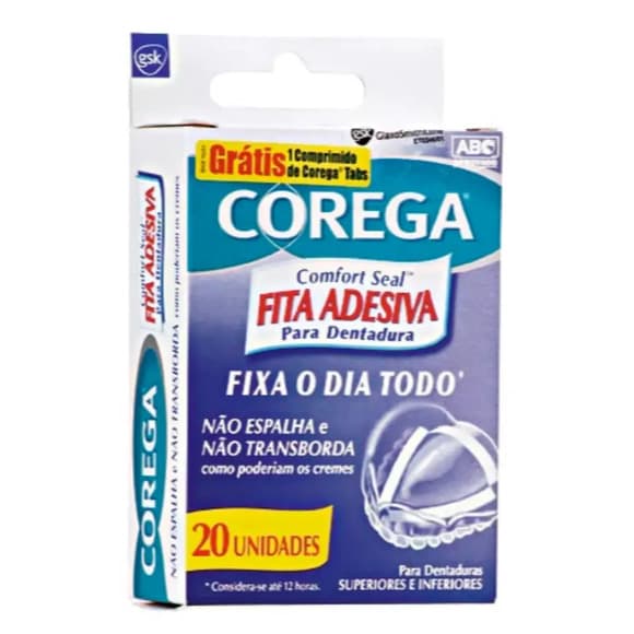 COREGA FITA ADESIVA P/ DENTAD. C/20UNI