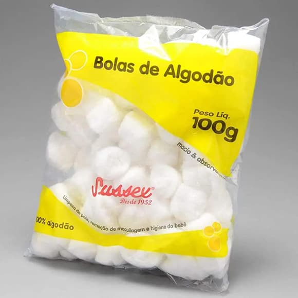 ALGODAO BOLA BRANCA 100G SUSSEX