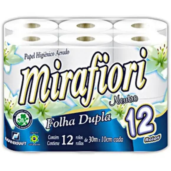 PAPEL HIENICO MIRAFIORI  12 ROLOS