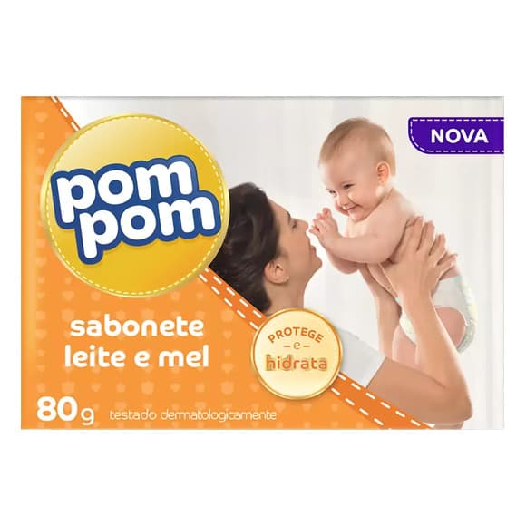 SAB INF POM POM LEITE E MEL 80G