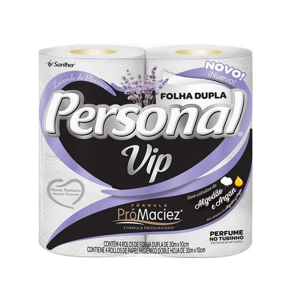 PAPEL HIG PERSONAL VIP PERFUM 30M C/4UN