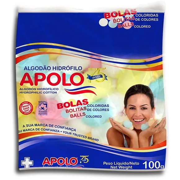 ALG APOLO BOLA COLORIDO 100G