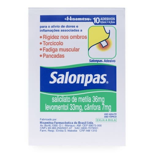 SALONPAS ADESIVO PEQ C/ 10 UN