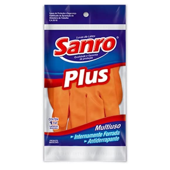 LUVA LATEX  SANRO PLUS TAM.P