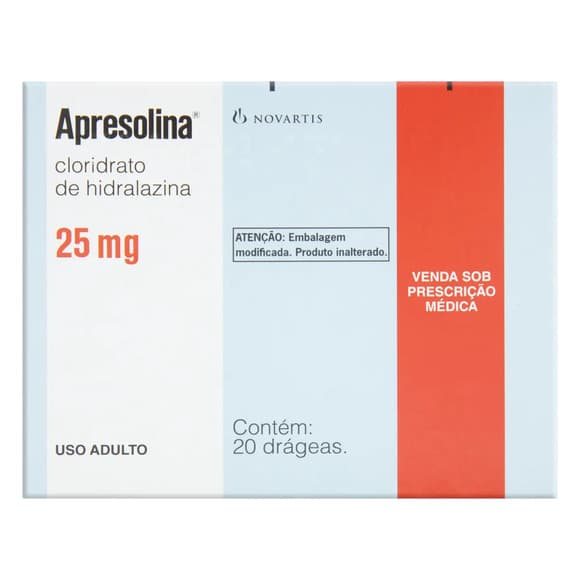 APRESOLINA 25MG DRG CX/20