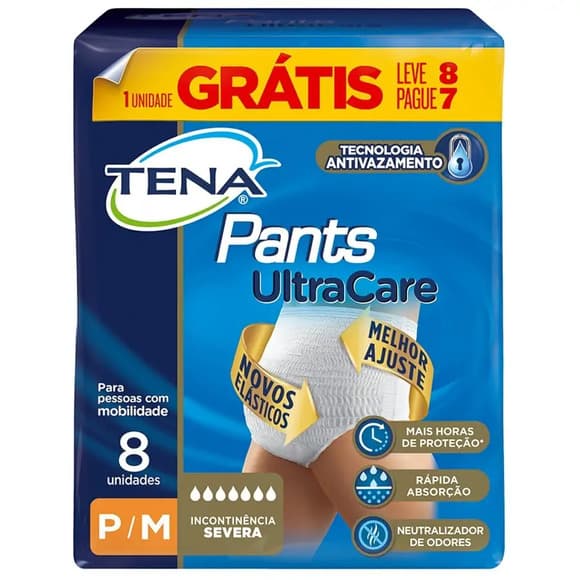 ROUPA INT TENA PANTS ULTRA P/M L 8 P 10