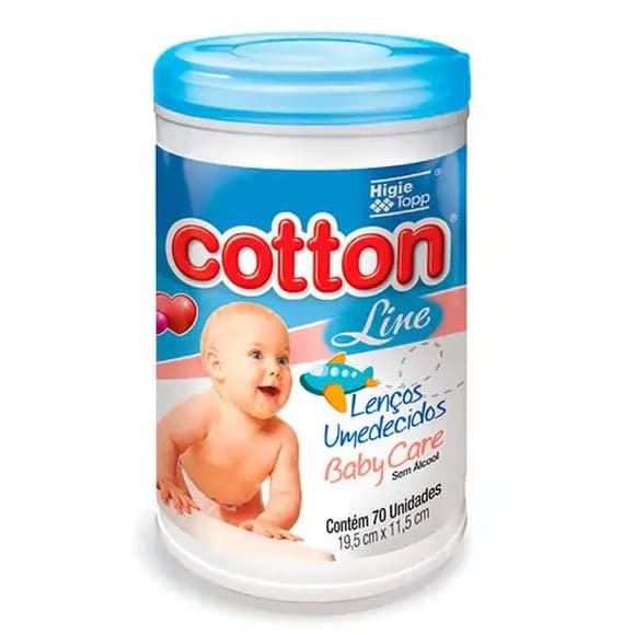 LENCOS UMED.COTTON C/70 UN  POTE AZUL