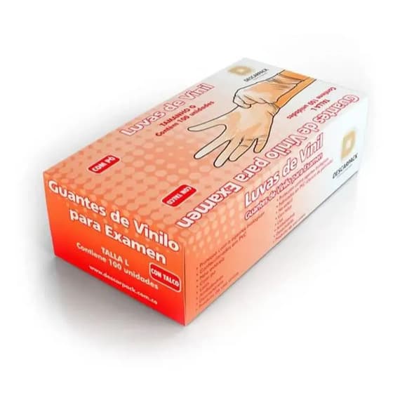 LUVAS DESCARPACK VINIL M C/ PO 100UN
