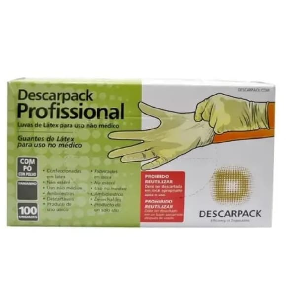 LUVAS DESCARPACK LATEX M 50 PARES