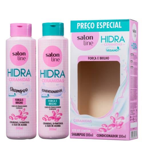 KIT SH+CO SALON LINE HIDR CER  300ML